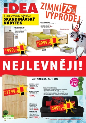 aktuální leták IDEA nábytek 1.1.2017-14.1.2017