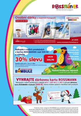 aktuální leták ROSSMANN drogerie 9.1.2017-5.2.2017