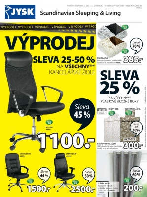 aktuální leták Jysk 12.1.2017-25.1.2017