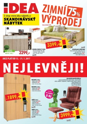 aktuální leták IDEA nábytek 15.1.2017-31.1.2017