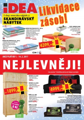 aktuální leták IDEA nábytek 1.2.2017-14.2.2017