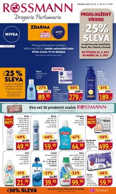 aktuální leták ROSSMANN drogerie 13.2.2017-17.2.2017