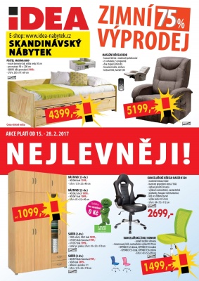 aktuální leták IDEA nábytek 15.2.2017-28.2.2017