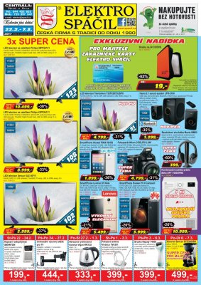 aktuální leták Elektro Spáčil 22.2.2017-7.3.2017