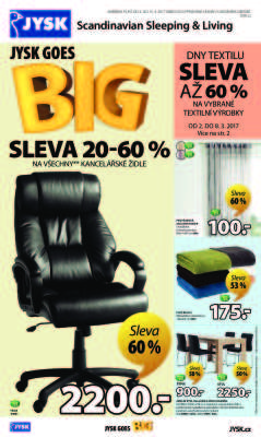 aktuální leták Jysk 2.3.2017-15.3.2017
