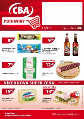 aktuální leták CBA 15.3.2017-26.3.2017