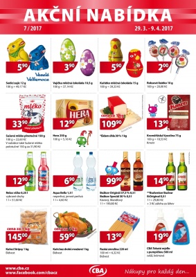 aktuální leták CBA 29.3.2017-9.4.2017