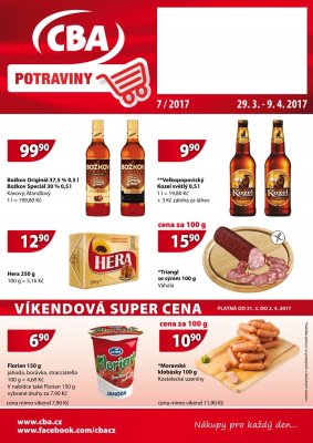 aktuální leták CBA 29.3.2017-9.4.2017