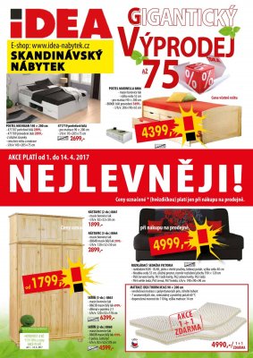 aktuální leták IDEA nábytek 1.4.2017-14.4.2017