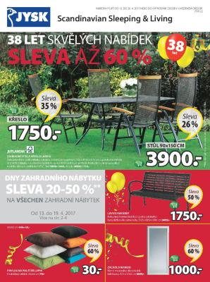 aktuální leták Jysk 13.4.2017-26.4.2017