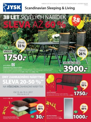 aktuální leták Jysk 13.4.2017-26.4.2017