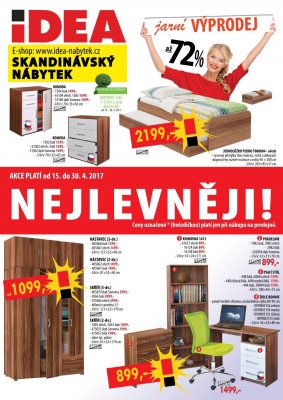 aktuální leták IDEA nábytek 15.4.2017-30.4.2017