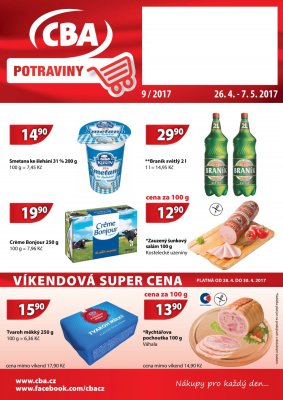 aktuální leták CBA 26.4.2017-7.5.2017