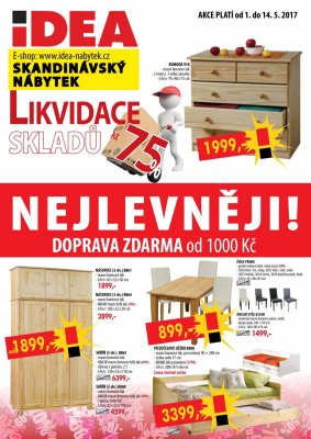 aktuální leták IDEA nábytek 1.5.2017-14.5.2017