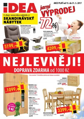 aktuální leták IDEA nábytek 15.5.2017-31.5.2017