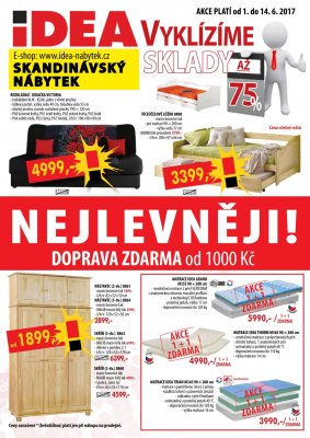 aktuální leták IDEA nábytek 1.6.2017-14.6.2017