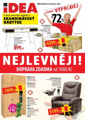 aktuální leták IDEA nábytek 15.6.2017-30.6.2017