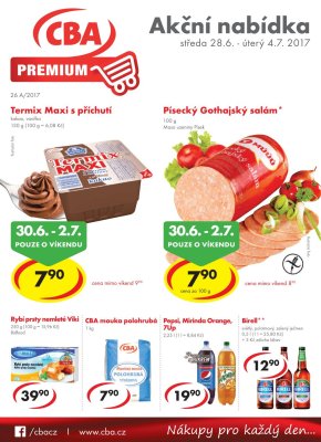 aktuální leták CBA 28.6.2017-4.7.2017