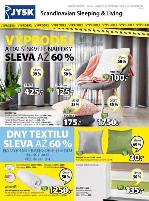 aktuální leták Jysk 13.7.2017-26.7.2017