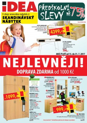 aktuální leták IDEA nábytek 15.7.2017-31.7.2017