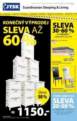 aktuální leták Jysk 27.7.2017-9.8.2017