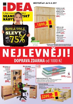 aktuální leták IDEA nábytek 1.8.2017-14.8.2017
