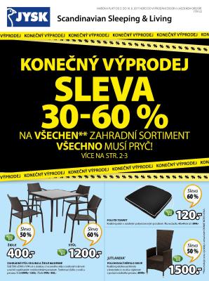 aktuální leták Jysk 3.8.2017-10.8.2017