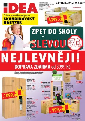 aktuální leták IDEA nábytek 15.8.2017-31.8.2017