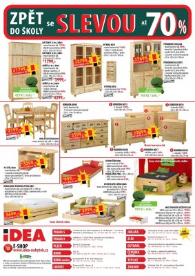 aktuální leták IDEA nábytek 15.8.2017-31.8.2017