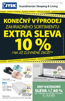 aktuální leták Jysk 17.8.2017-23.8.2017