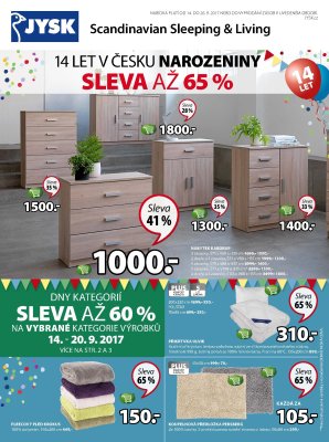 aktuální leták Jysk 14.9.2017-26.9.2017