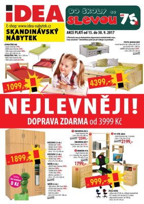 aktuální leták IDEA nábytek 15.9.2017-30.9.2017
