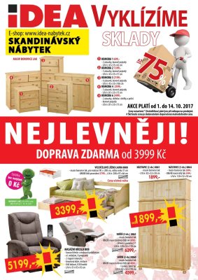 aktuální leták IDEA nábytek 1.10.2017-14.10.2017