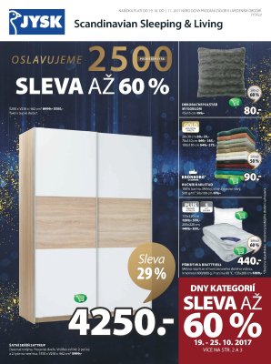 aktuální leták Jysk 19.10.2017-1.11.2017