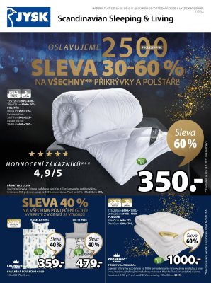 aktuální leták Jysk 26.10.2017-8.11.2017