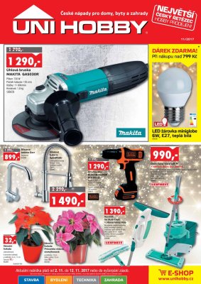 aktuální leták UNI HOBBY 2.11.2017-12.11.2017