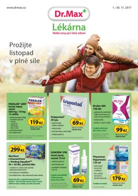 aktuální leták Dr. Max 1.11.2017-30.11.2017