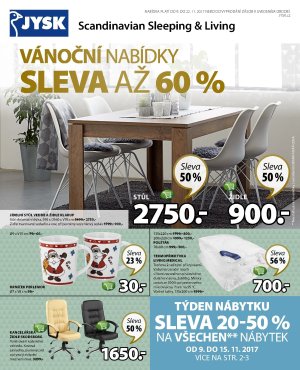 aktuální leták Jysk 9.11.2017-22.11.2017