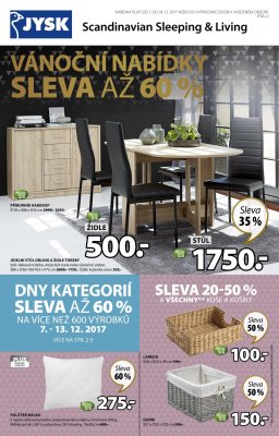 aktuální leták Jysk 7.12.2017-24.12.2017