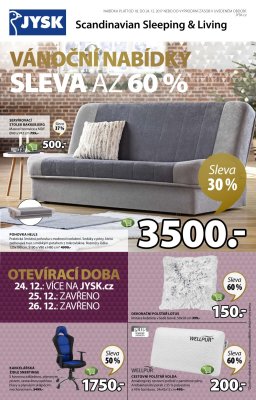 aktuální leták Jysk 18.12.2017-24.12.2017