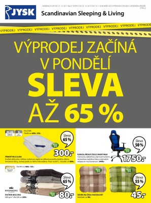 aktuální leták Jysk 27.12.2017-10.1.2018