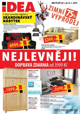 aktuální leták IDEA nábytek 1.1.2018-14.1.2018