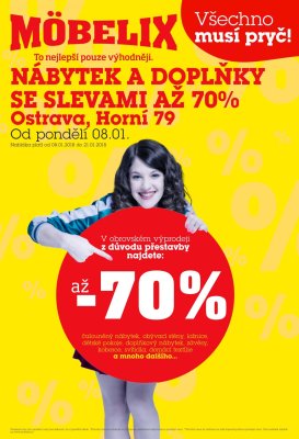 aktuální leták Möbelix 8.1.2018-21.1.2018