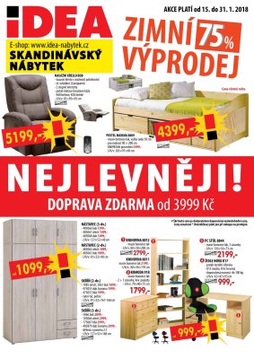 aktuální leták IDEA nábytek 15.1.2018-31.1.2018