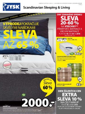 aktuální leták Jysk 18.1.2018-31.1.2018