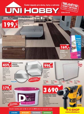 aktuální leták UNI HOBBY 22.2.2018-4.3.2018