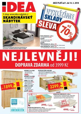 aktuální leták IDEA nábytek 1.3.2018-14.3.2018