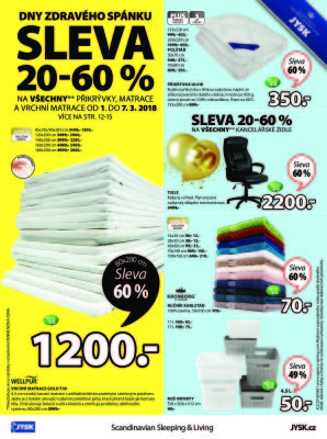 aktuální leták Jysk 1.3.2018-14.3.2018