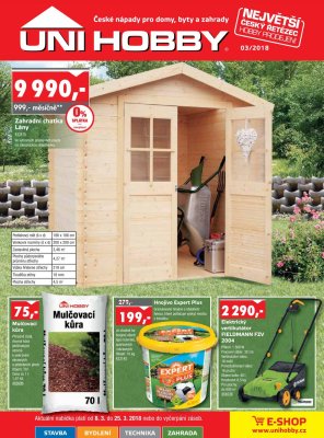 aktuální leták UNI HOBBY 8.3.2018-25.3.2018