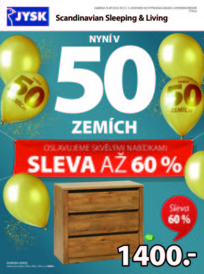 aktuální leták Jysk 8.3.2018-21.3.2018